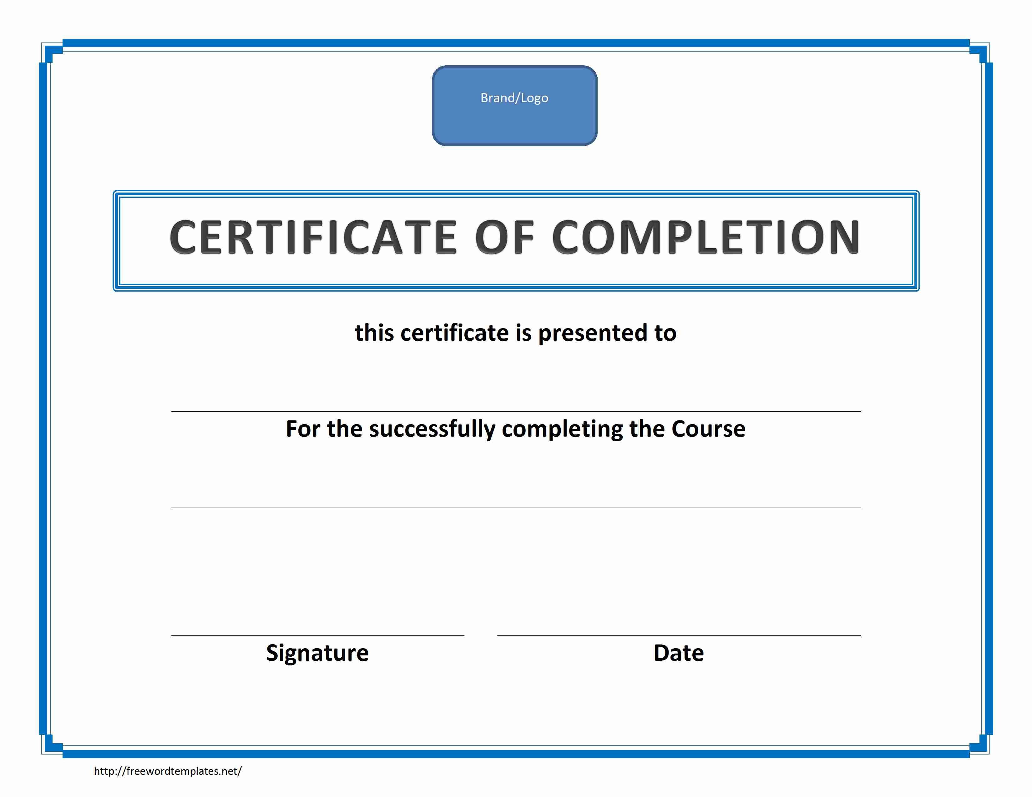 Training Certificate of pletion