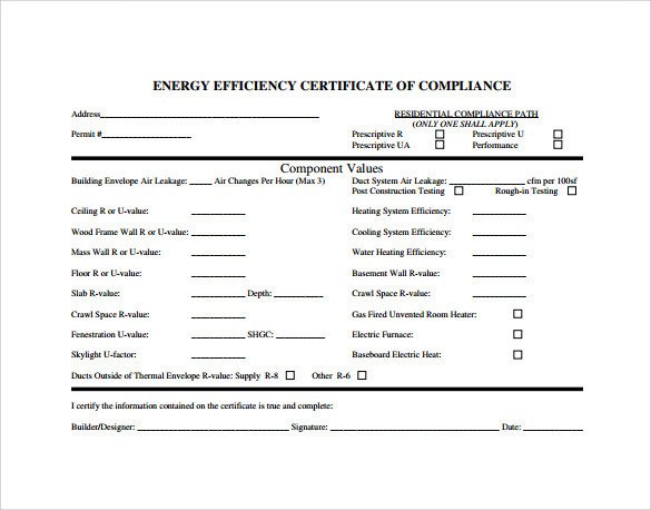 Sample Certificate of pliance 16 Documents in PDF
