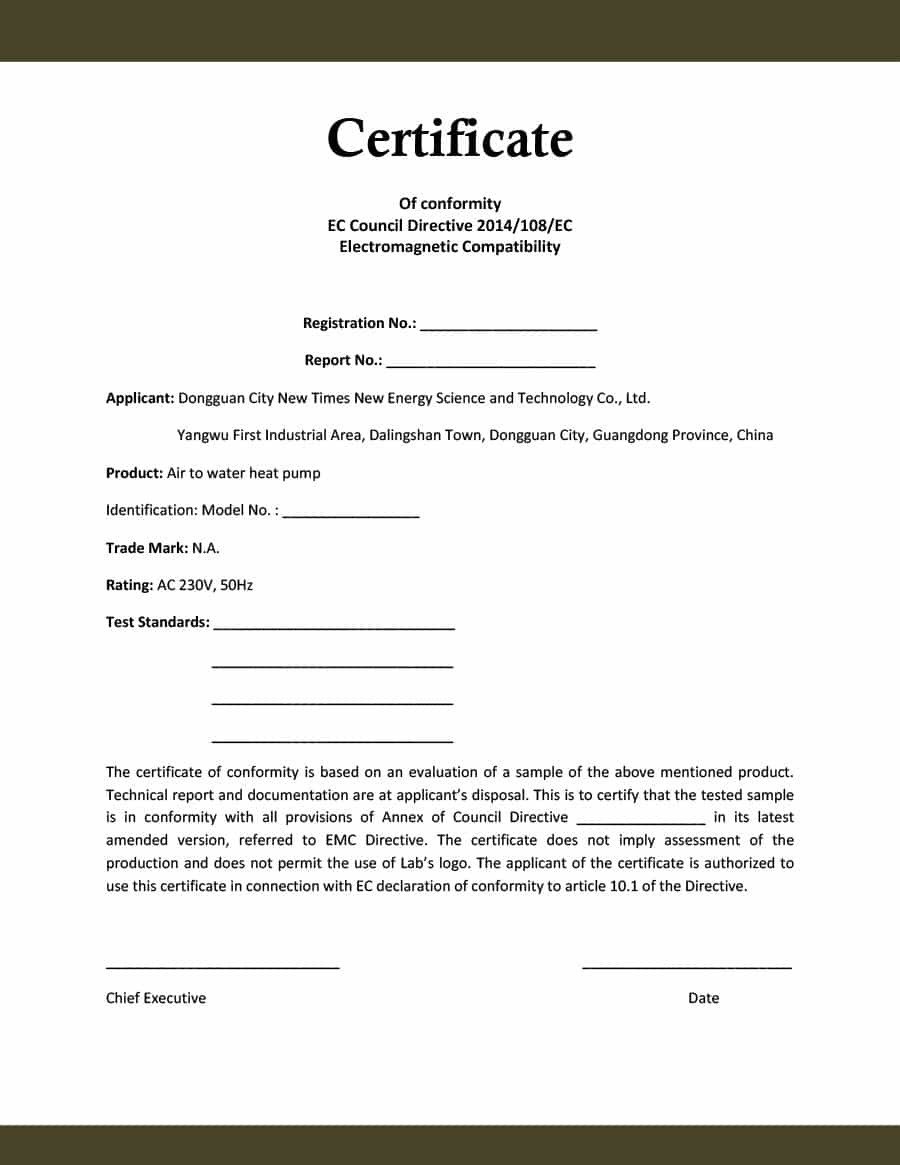 40 Free Certificate of Conformance Templates & Forms