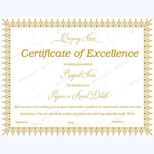 89 Elegant Award Certificates for Business and School Events