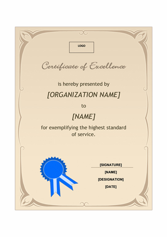 Recognition Award Template Free Template Downloads