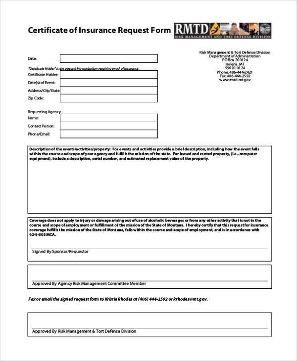 Certificate Form Templates