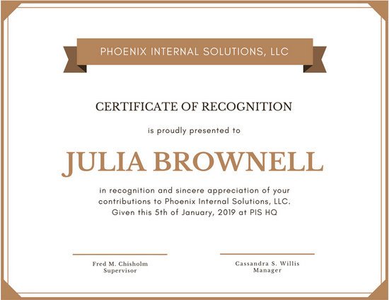 Customize 204 Recognition Certificate templates online