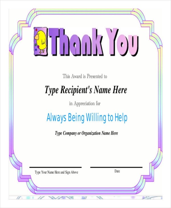 Certificate of Appreciation Template 25 Free Word PDF