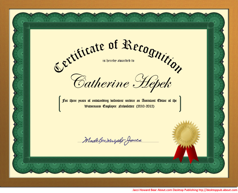 You Can Create a Certificate of Recognition in Word for