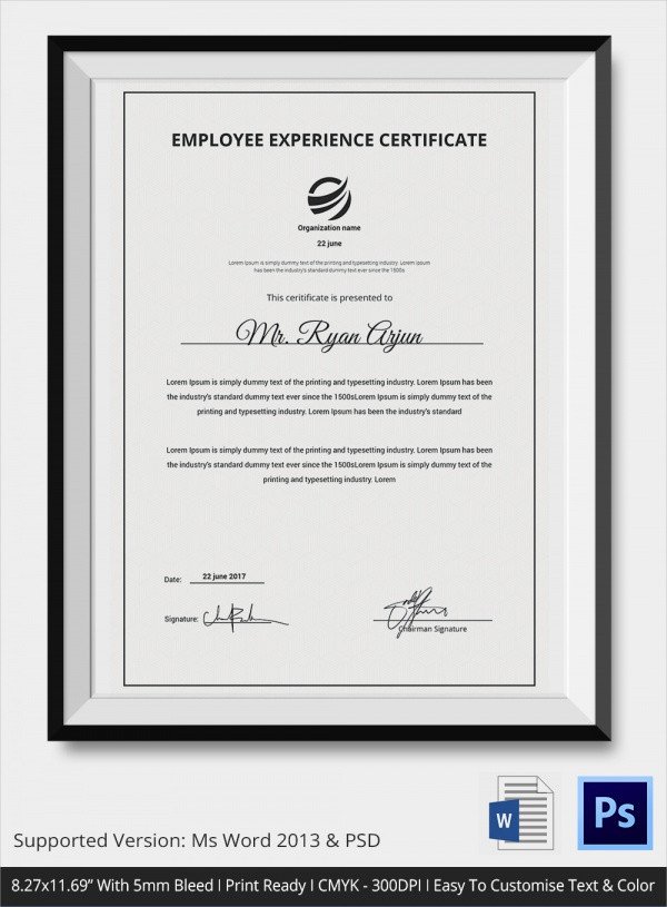 Sample Certificate of Service Template 19 Documents in