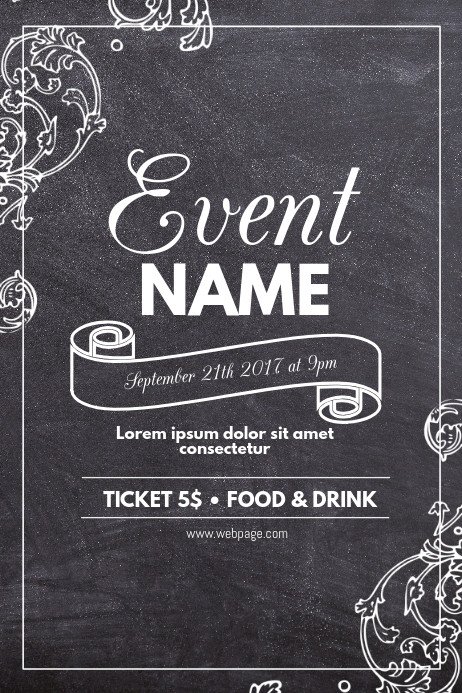 Copy of chalk event flyer template
