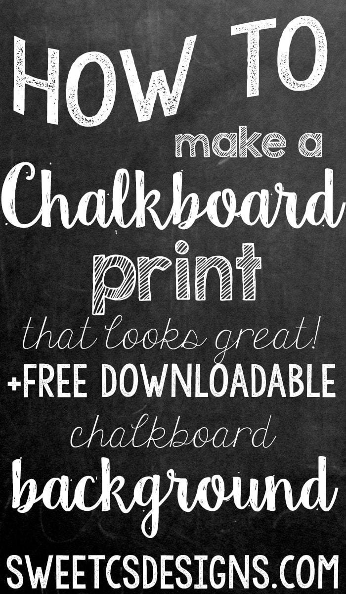 Make A Chalkboard Printable in shop