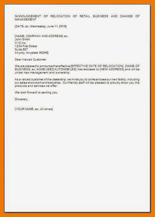 9 10 new ownership letter to customers