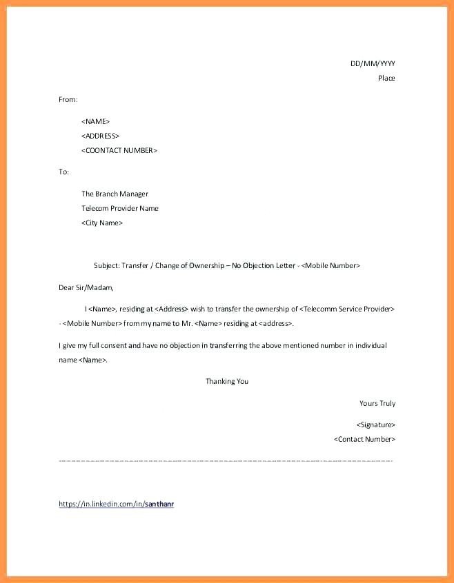 template Change Ownership Letter Template