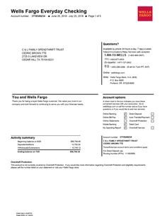 Chase Bank Statement line Template