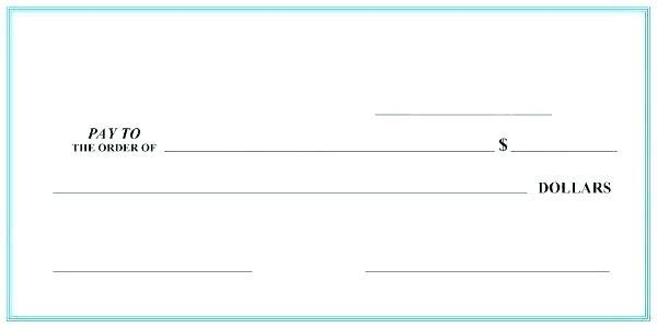Blank Check Template For Excel