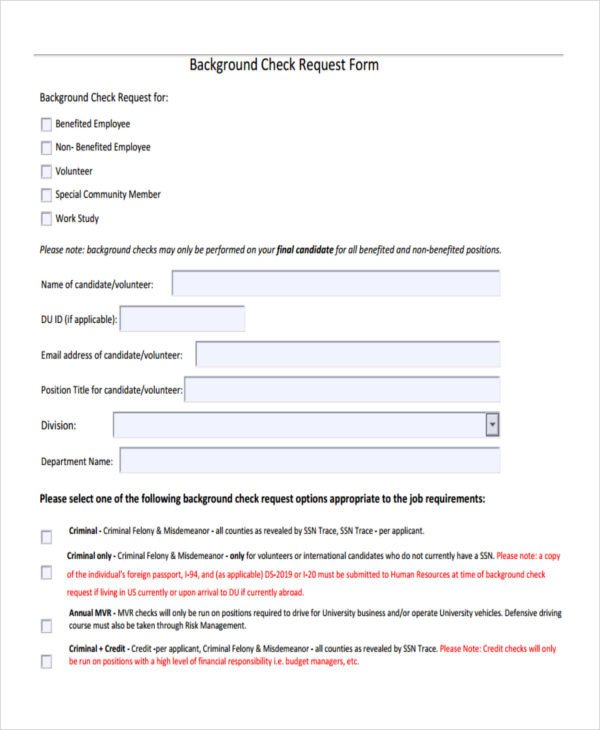 18 Check Request Form Templates