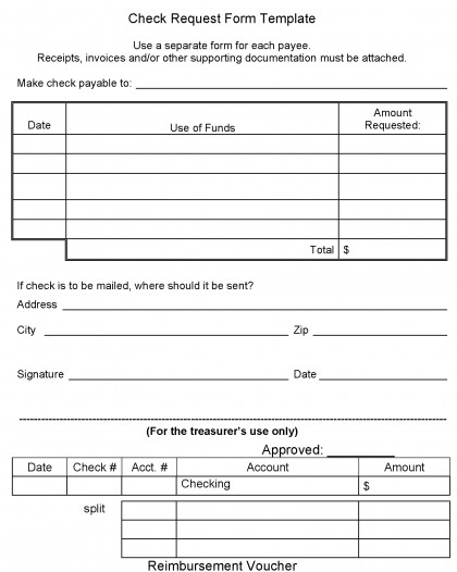 Download Fillable Check Request Form Template PDF