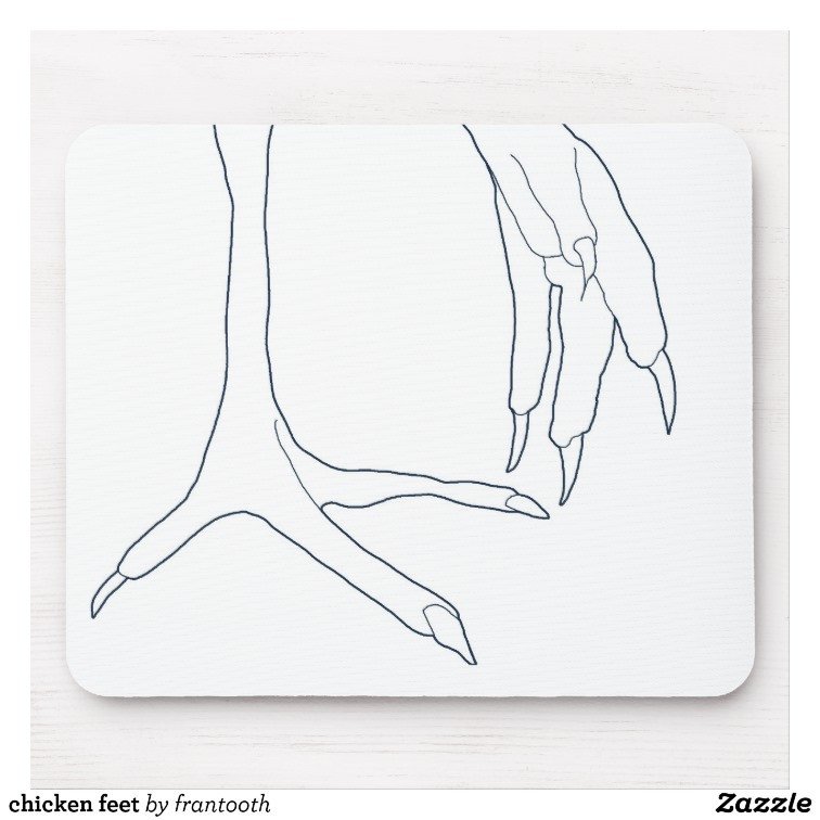 chicken feet mouse pad