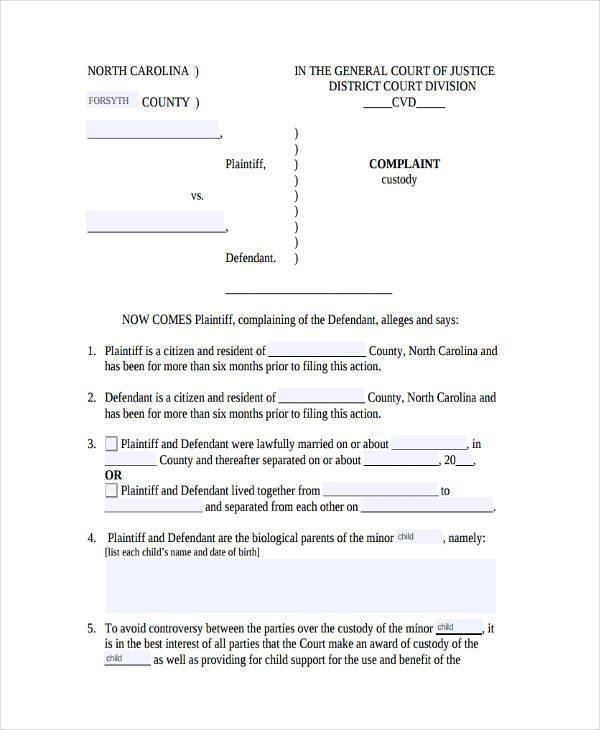 Sample Custody Agreement Forms 8 Free Documents in Word