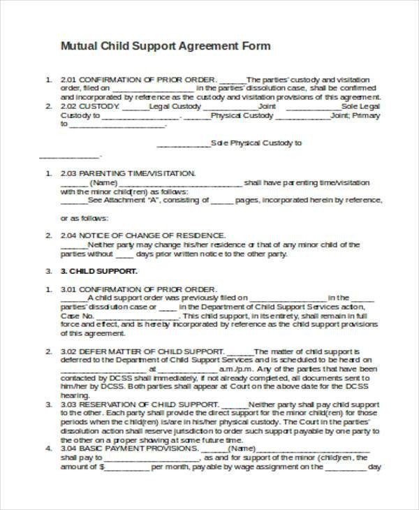 Agreement Forms in Word