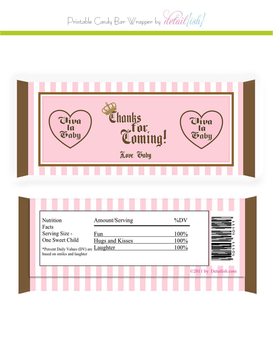Items similar to Juicy Couture Inspired Candy Bar Wrapper