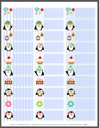 Holiday Labels set with Penguins by Anythingbutperfect