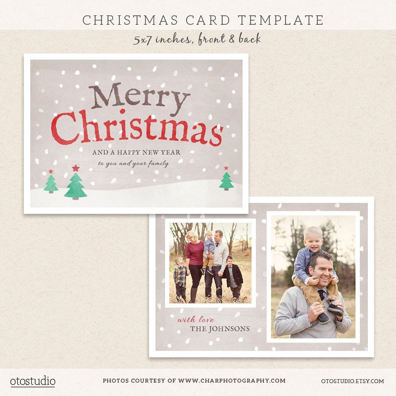 Digital shop Christmas Card Template for by OtoStudio