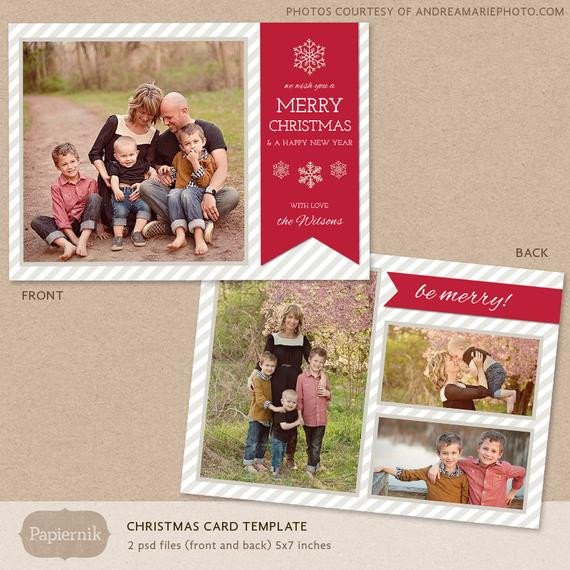Digital shop Christmas Card Template for photographers