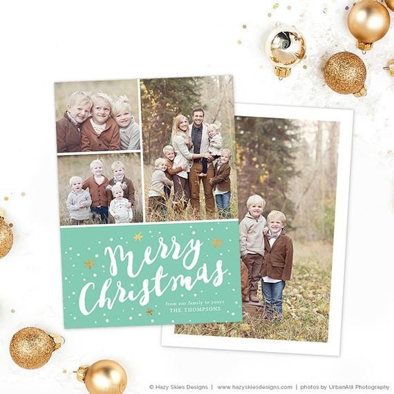 Items similar to Christmas Card Template for shop