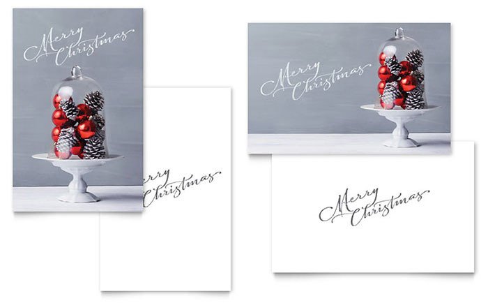 Christmas Display Greeting Card Template Word & Publisher
