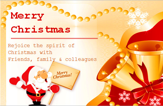 MS Word Colorful Christmas Card Templates