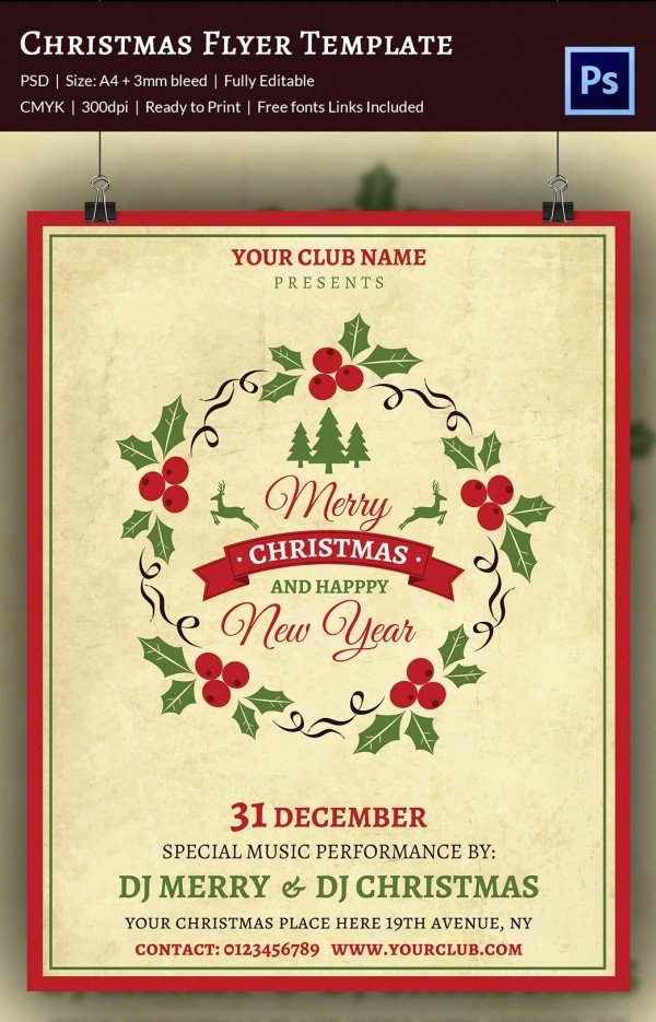 78 Christmas Flyer Templates PSD AI Illustrator Word