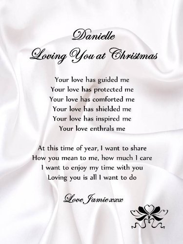 Personalised Romantic Christmas Poem Scroll Loving You
