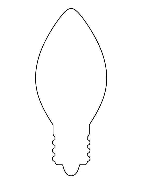 Christmas light bulb pattern Use the printable outline