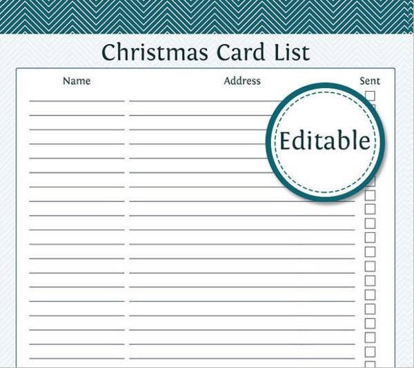 24 Christmas Gift List Templates Free Printable Word