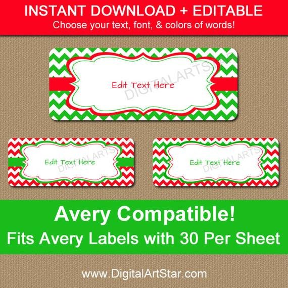 Printable Avery Christmas Address Labels by digitalartstar