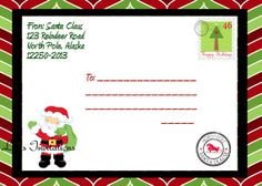 Shipping Label from Santa at the North Pole PDF Elf on