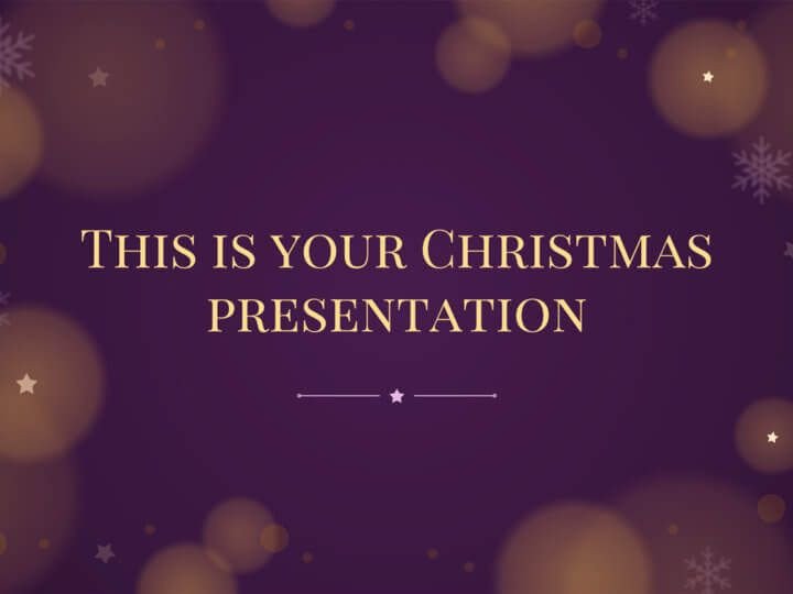 Free Christmas Powerpoint template or Google Slides theme