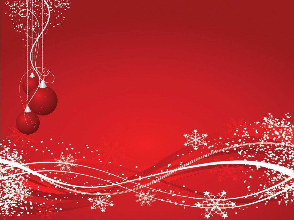 Xmas Snowflakes Powerpoint Templates Christmas Red