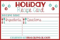 1000 images about Recipe Cards on Pinterest