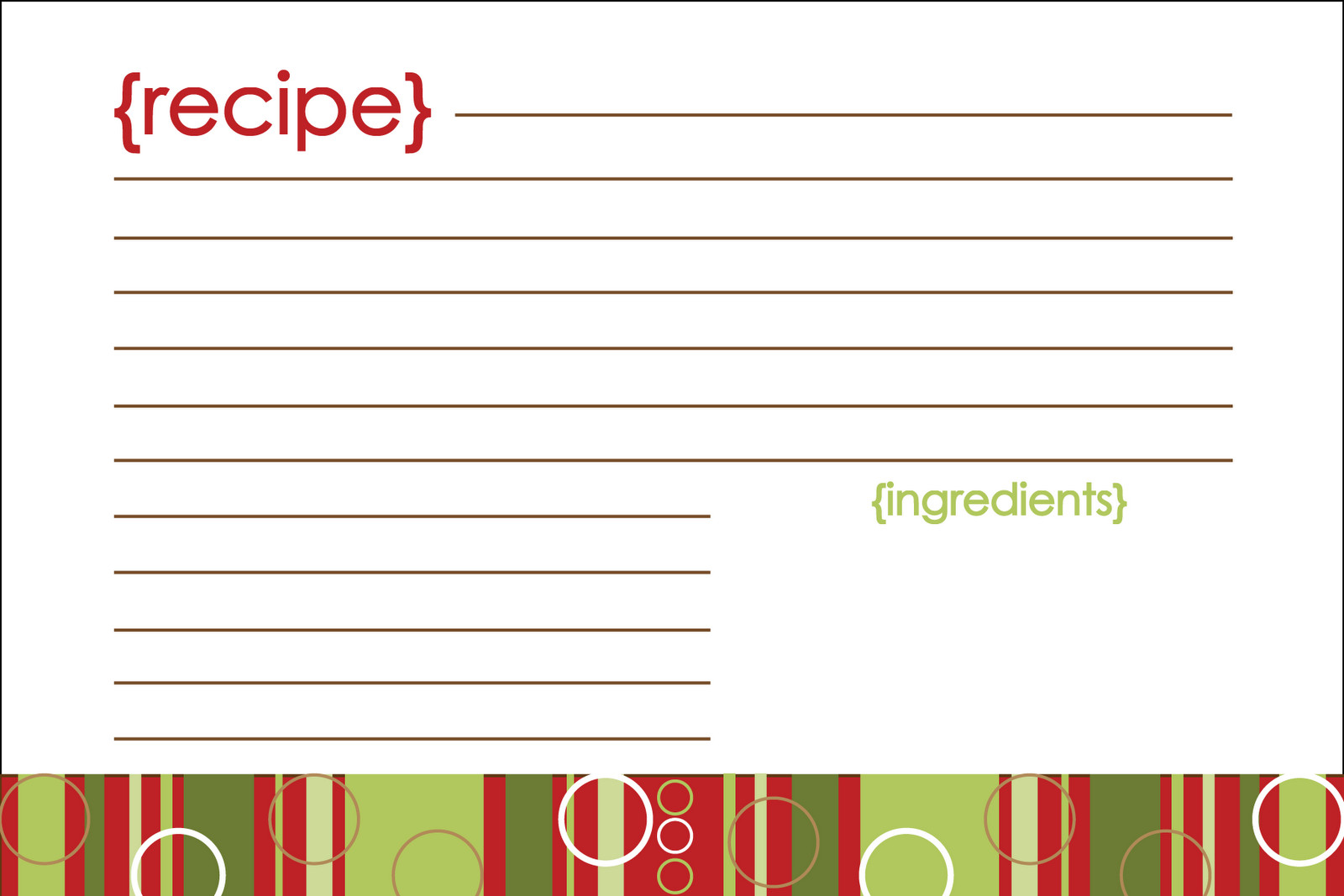 notably noted free printable christmas recipe card