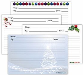 Printable Christmas Recipe Cards How To Cooking Tips