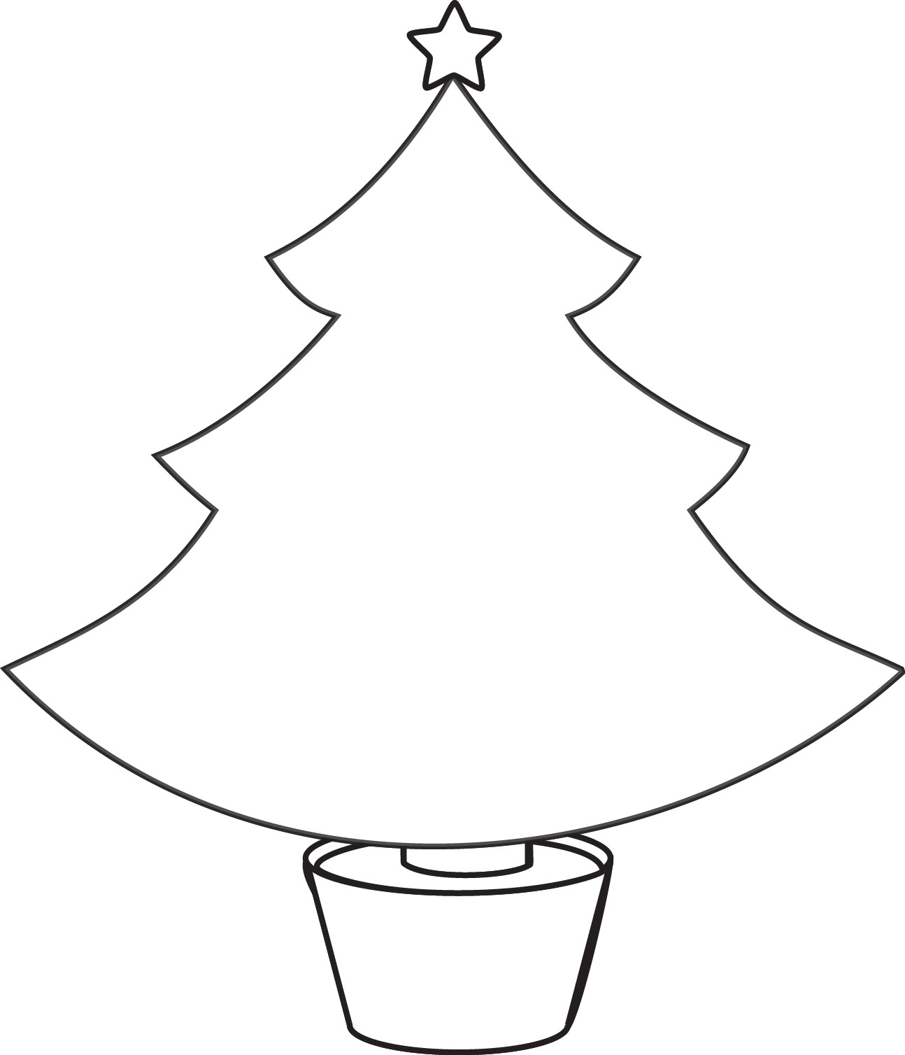 clipart christmas tree outline Google Search