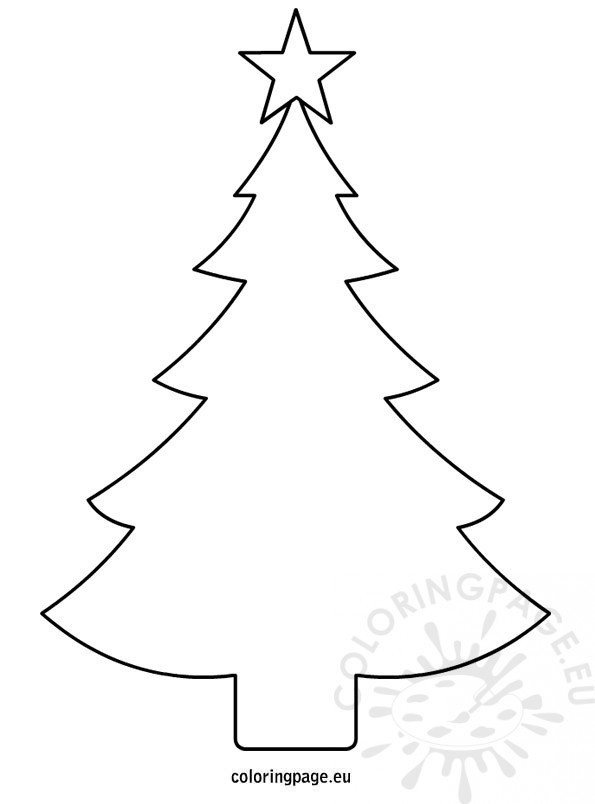 Christmas tree template printable – Coloring Page