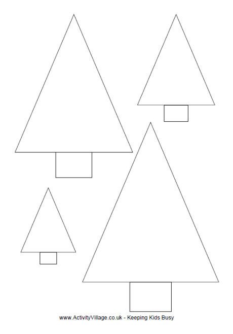 Simple Christmas Tree Template To Print