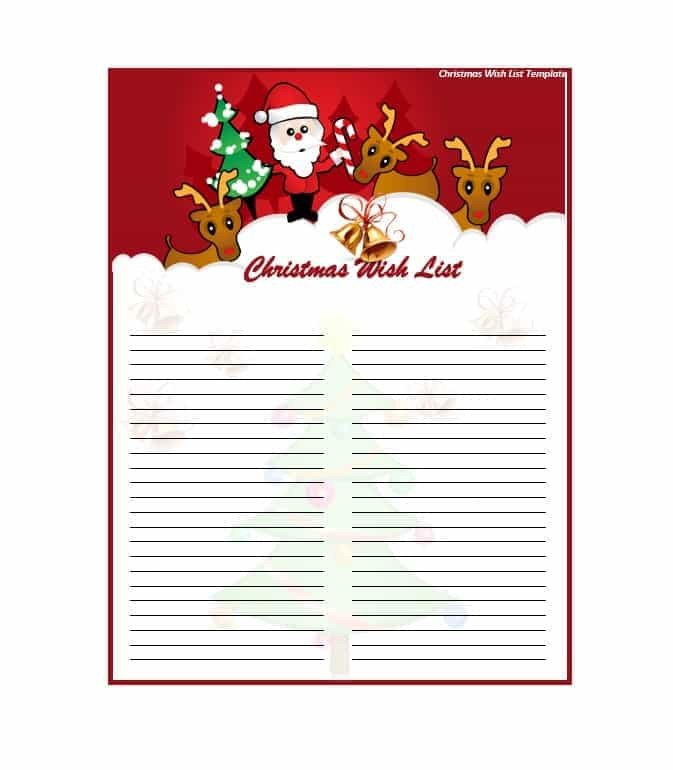 43 Printable Christmas Wish List Templates & Ideas
