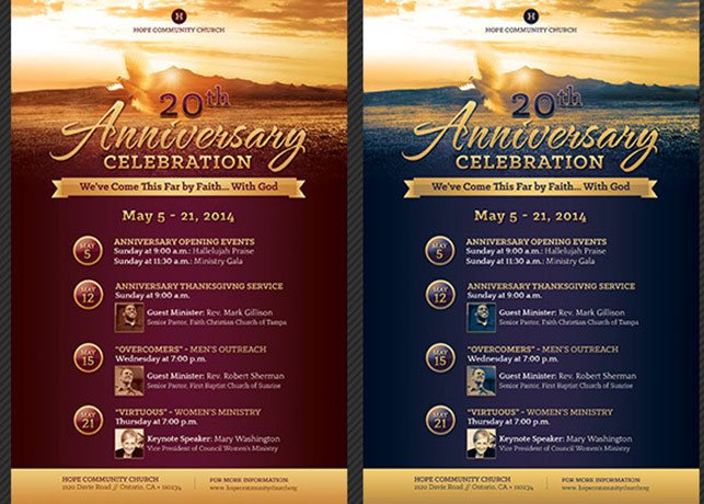 Church Anniversary Flyer and Poster Template