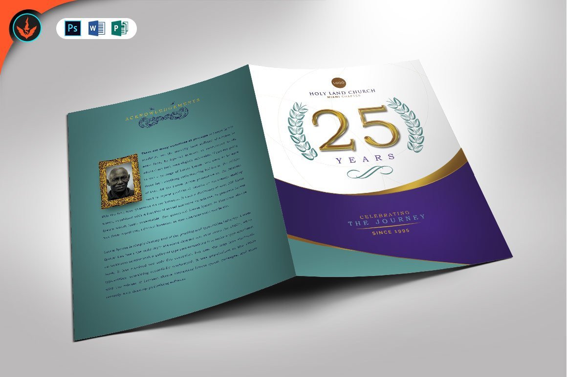 Regal Church Anniversary Program Brochure Templates