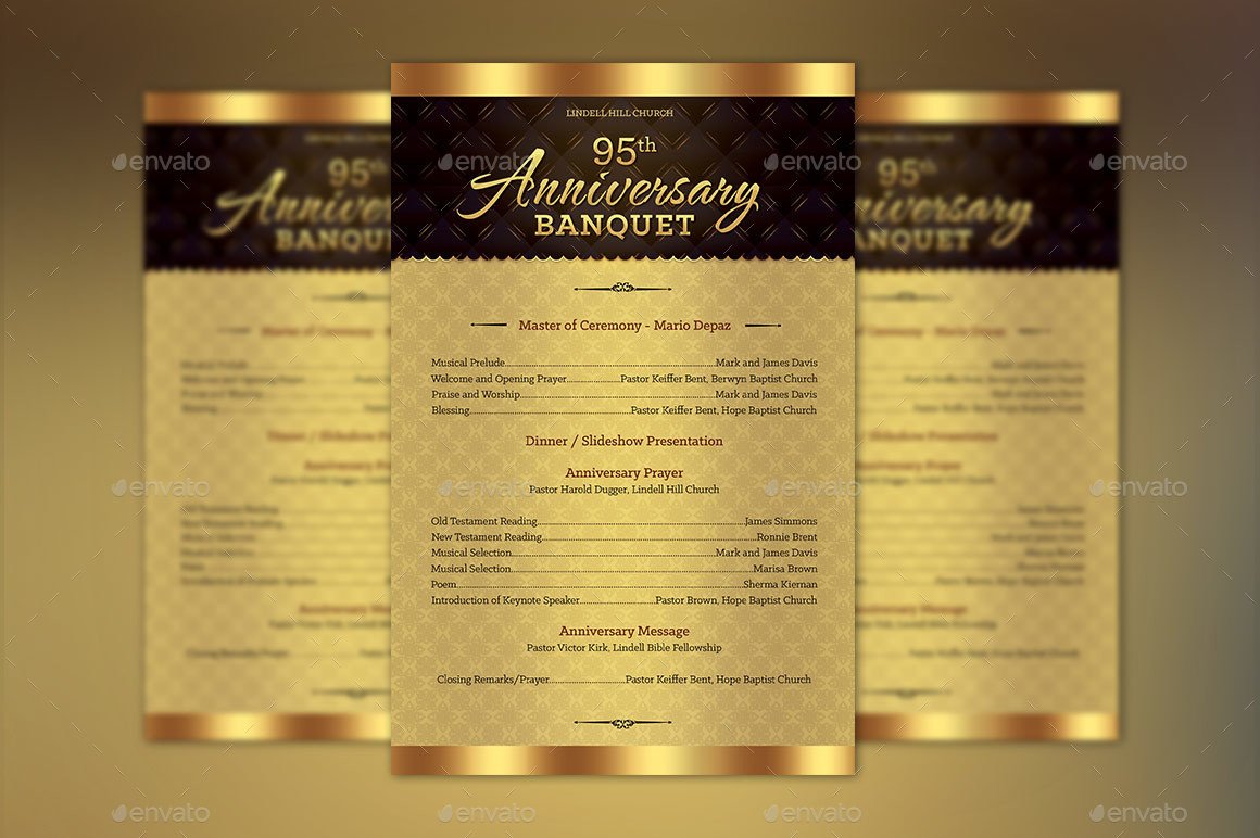 Church Anniversary e Sheet Program Template by Godserv
