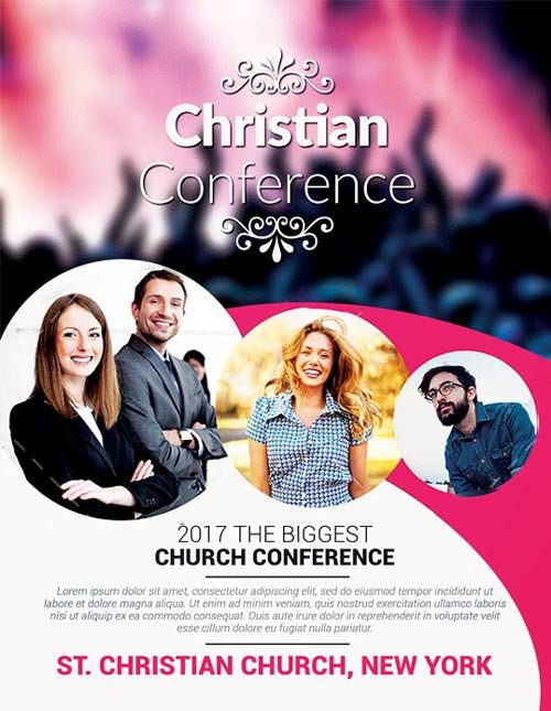Christian Conference Church PSD Flyer Template Download