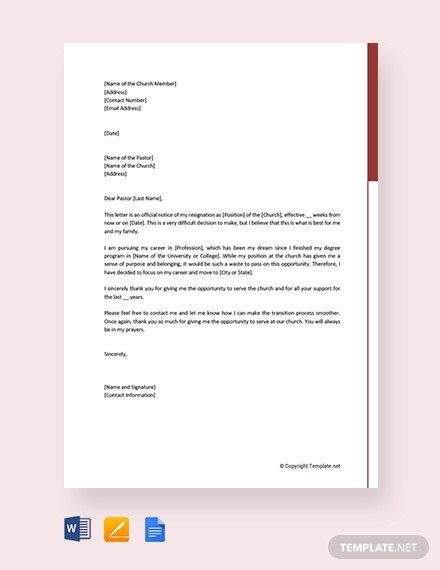 FREE munity Service Letter From Church Template