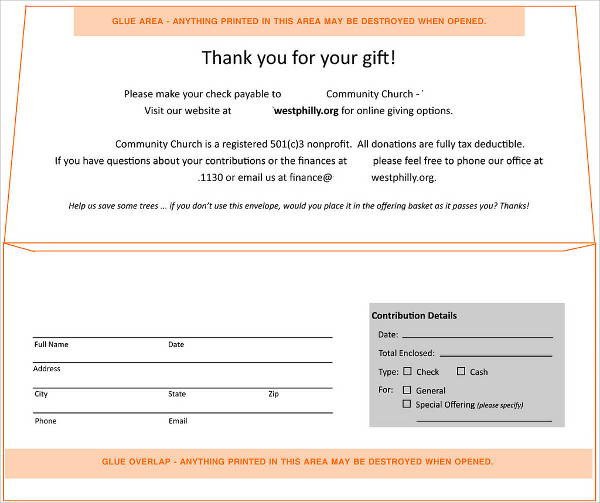 5 Donation Envelope Templates PSD