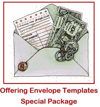 Church fering Envelope Templates